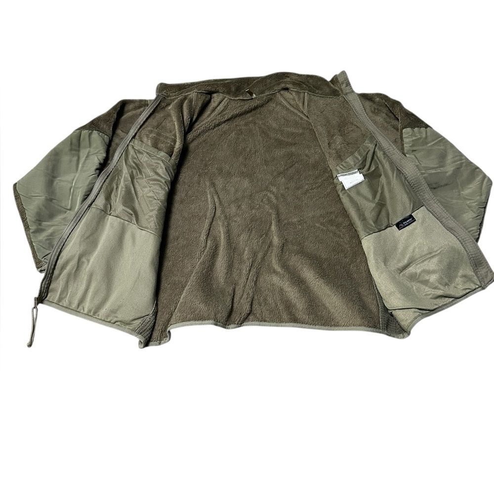 US Army Issue Gen III Cold Weather Full Zip Fleece Size XL Green - Picture 4 of 8
